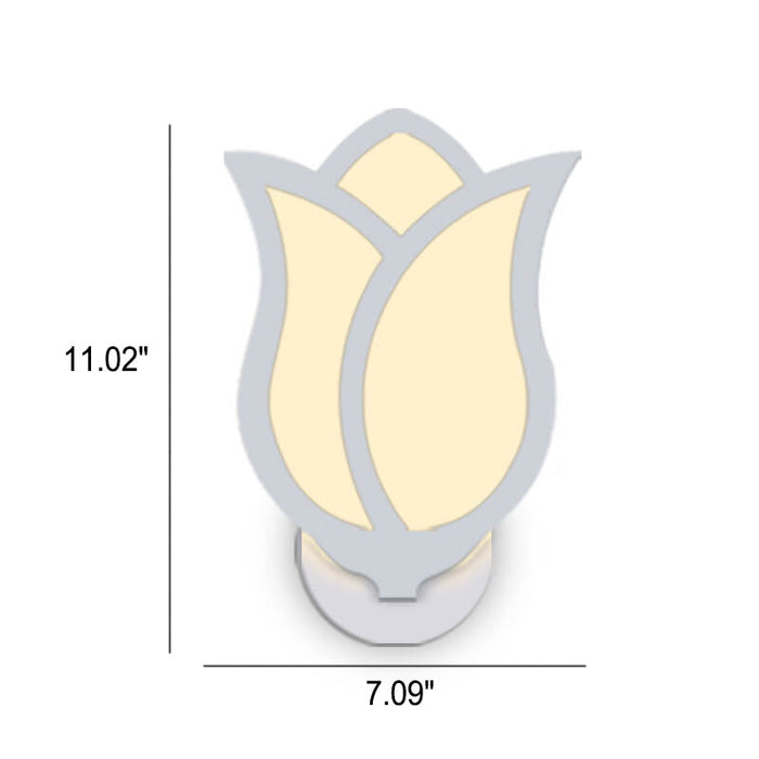 Artistieke LED Wandlamp - geïnspireerd door de schoonheid van een roos in volle bloei - veelzijdige verlichting - huishoudmeester