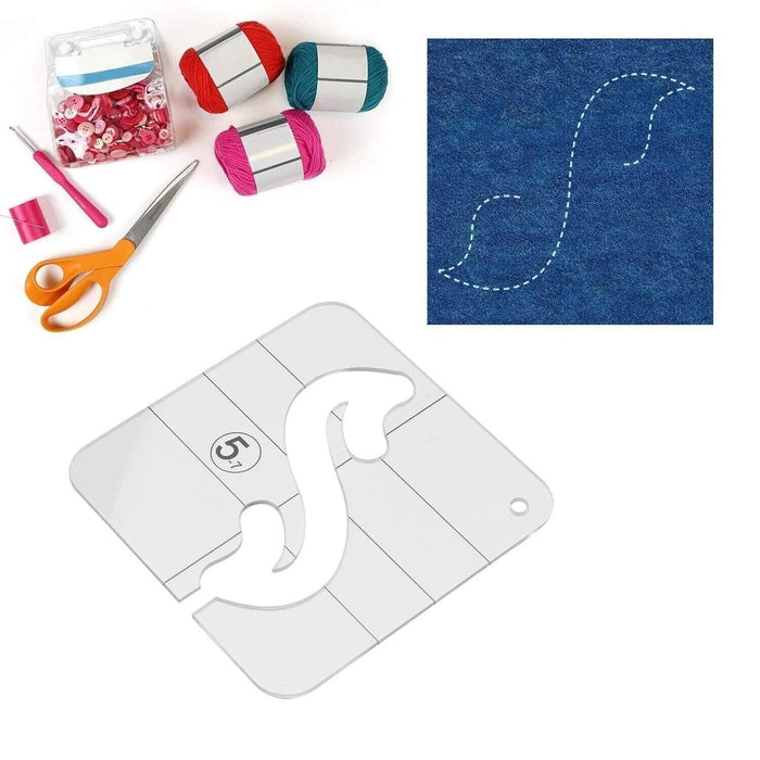 Creatieve Quilting Liniaal Set - veelzijdige set van linialen en sjablonen - eindeloze ontwerpmogelijkheden - beginner vriendelijk -  huishoudmeester