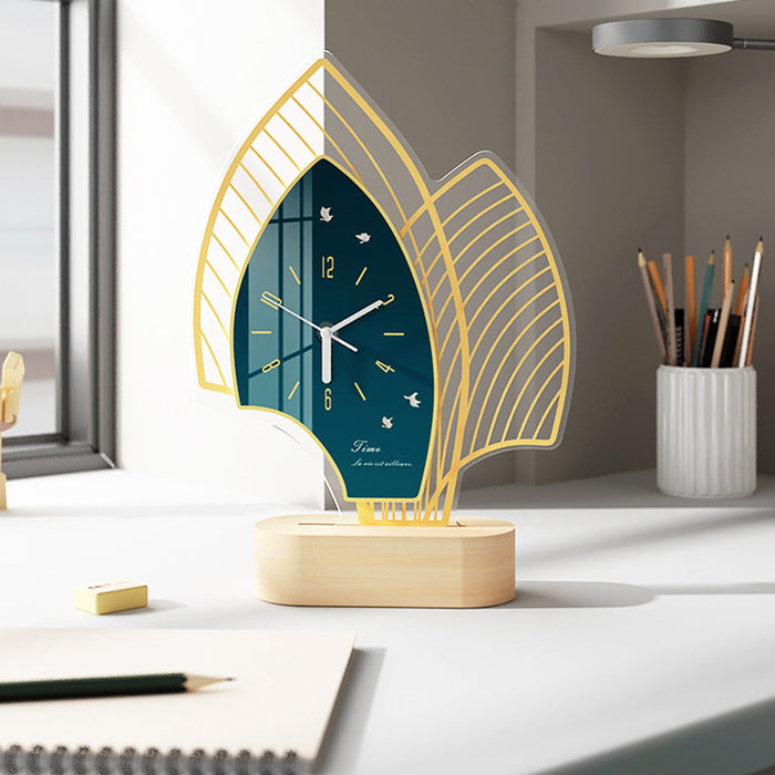 Creatieve Bureau Lamp met Ingebouwde Klok - zowel praktische verlichting als tijdwaarneming in één compact ontwerp - huishoudmeester