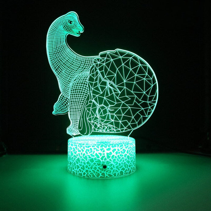 3D LED-lamp Dinosaurus - Smart Touch & Afstandsbediening - 10x20cm - Huishoudmeester