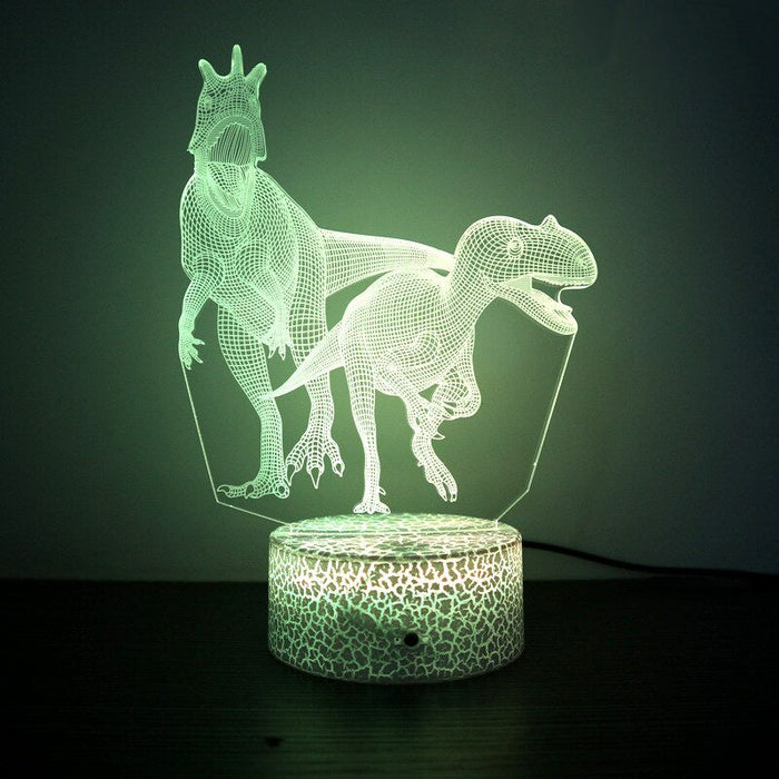 3D LED-lamp Dinosaurus - Smart Touch & Afstandsbediening - 10x20cm - Huishoudmeester