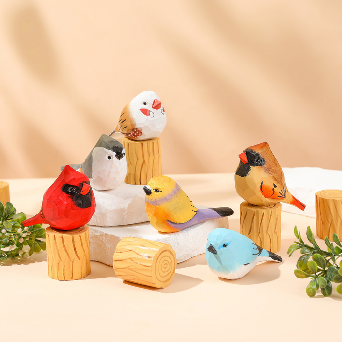 Handgemaakte Miniatuur Vogelfiguurtjes - een prachtige ode aan de schoonheid van de natuur - huishoudmeester