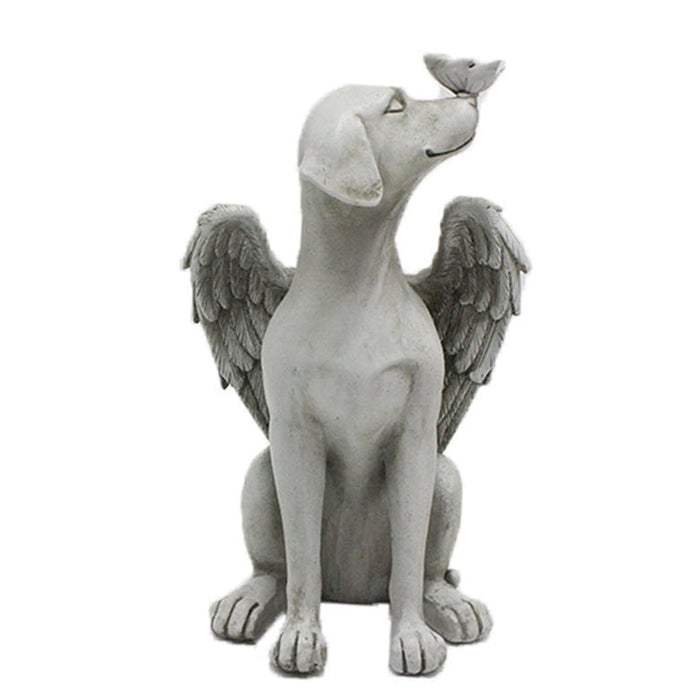 Angel Dog Buitenstandbeeld - biedt blijvende schoonheid met weerbestendig ontwerp - perfect voor elke ruimte - huishoudmeester