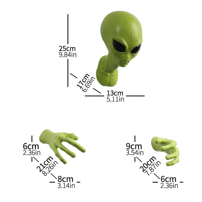 Alien 3D Muurdecoratie - unieke en gedurfde decoratiestijl - ideaal voor gamekamer, kantoor, of entertainmentruimte - huishoudmeester