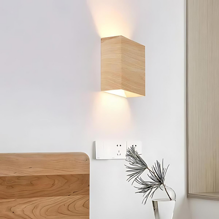 Chic Houten Wandlamp - premium eikenhout - minimalistische esthetiek - perfecte aanvulling op verschillende interieurstijlen - huishoudmeester