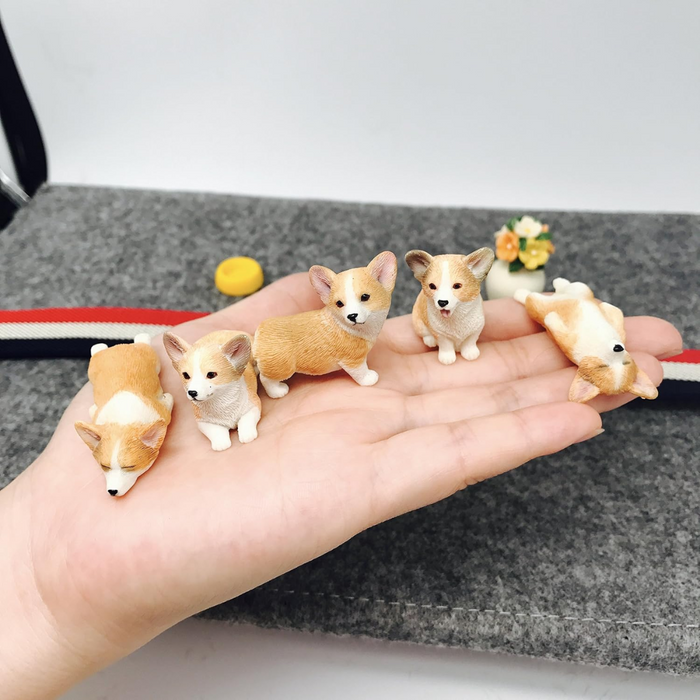 Handgesneden Miniatuur Corgi's - laten de schoonheid en geest van de trouwe viervoeters zien - huishoudmeester