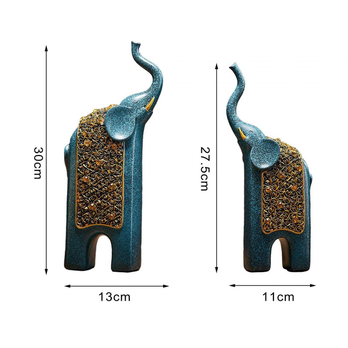 Artistieke Hars Sculpturen (2 stuks) - een duo dat kracht, wijsheid en gratie symboliseert - milieuvriendelijk en ambachtelijk - huishoudmeester