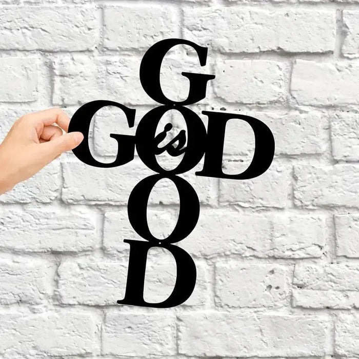 Handgemaakte "God Is Good" Metaalwanddecoratie - een dagelijkse herinnering aan Gods liefde en aanwezigheid in je leven - huishoudmeester