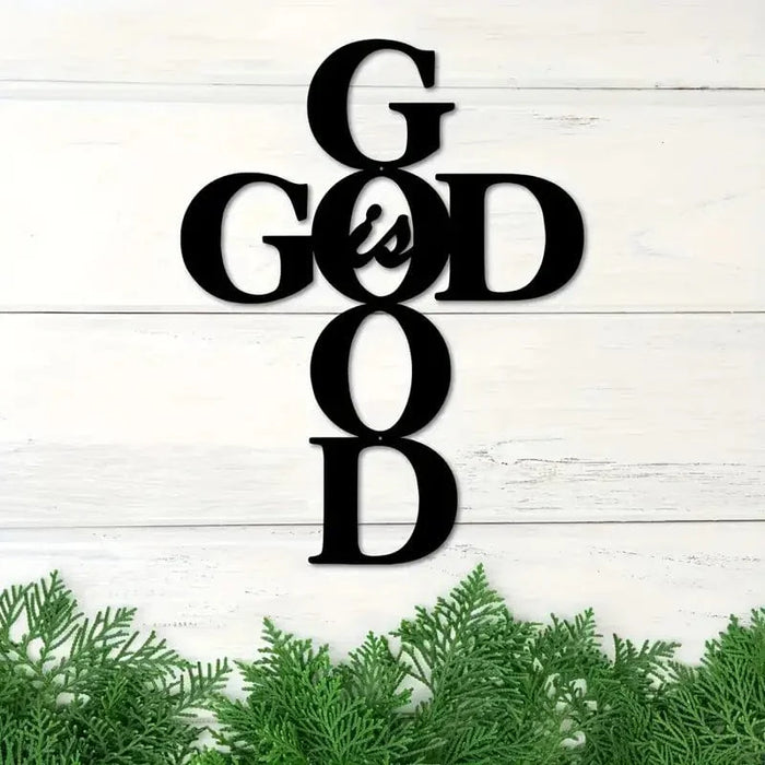 Handgemaakte "God Is Good" Metaalwanddecoratie - een dagelijkse herinnering aan Gods liefde en aanwezigheid in je leven - huishoudmeester