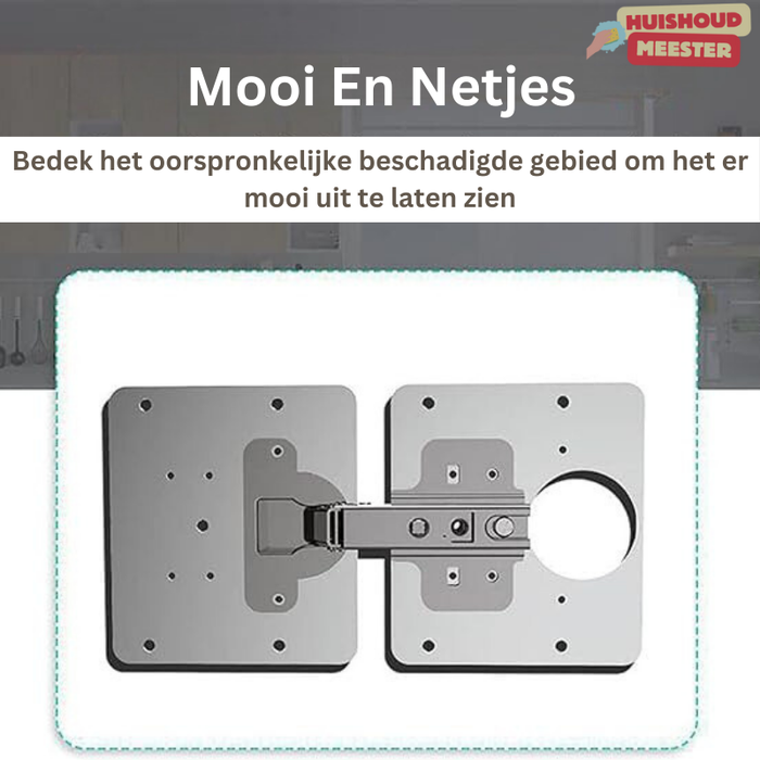 HingePlate™ - Reparatie- en herstelkit voor kapotte scharnieren (2+2 GRATIS)