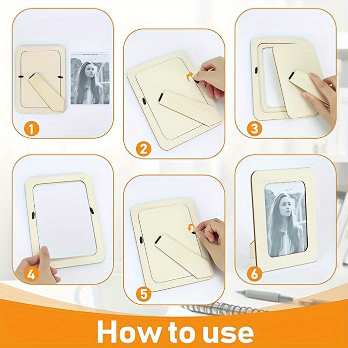 DIY Houten Fotolijsten (Set van 10 ) - eenvoudige montage en veelzijdige ontwerpen - unieke, handgemaakte afwerking - huishoudmeester