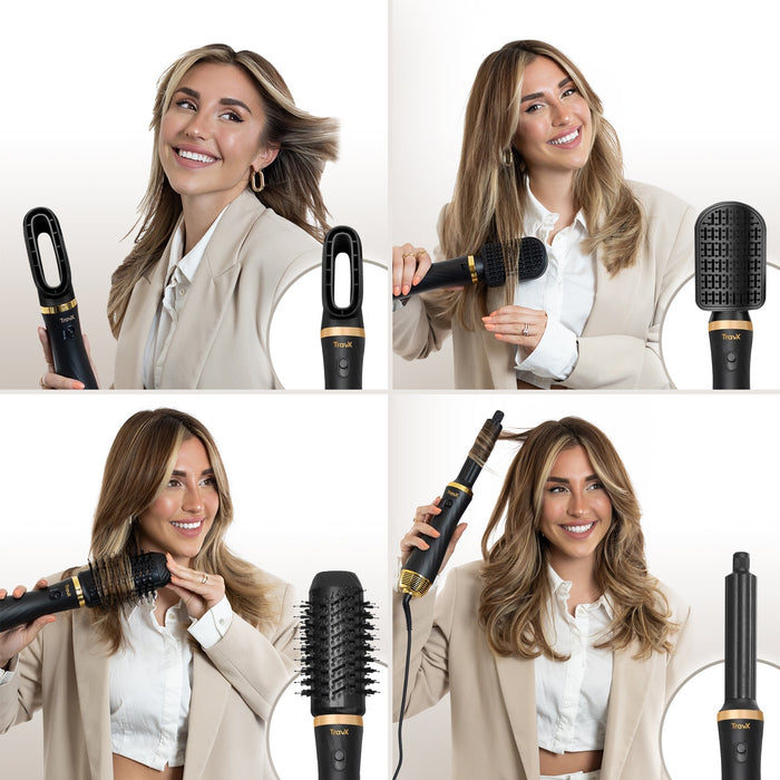 GlamPro 6-in-1 AirStyler - beschermt je haar tegen overmatige hitte - snel en efficiënt - huishoudmeester