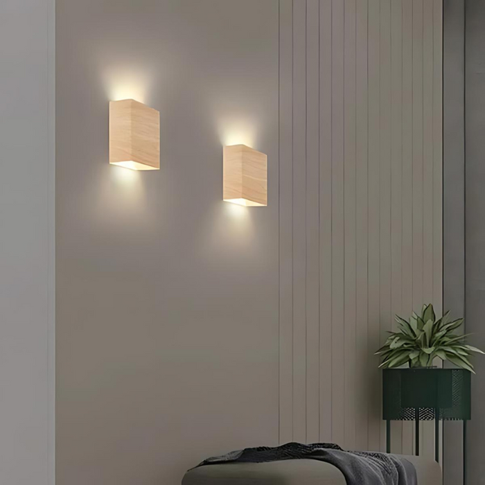 Chic Houten Wandlamp - premium eikenhout - minimalistische esthetiek - perfecte aanvulling op verschillende interieurstijlen - huishoudmeester