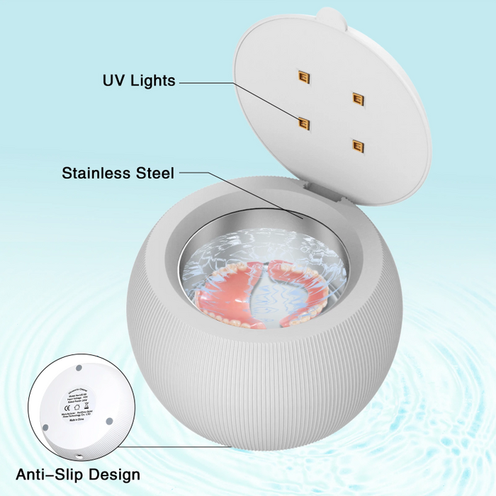 Ultrasoonreiniger voor alle doeleinden - de ultieme oplossing voor het moeiteloos reinigen van delicate items - combineert ultrasone golven met U.V. LED-lichten - huishoudmeester