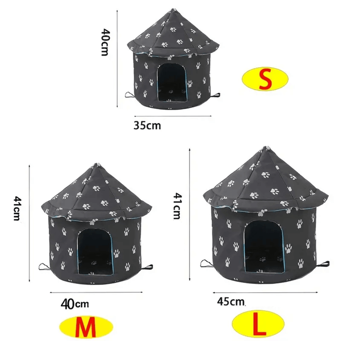 Waterdicht Paviljoen voor Alle Seizoenen - perfect voor katten van elk type: jong of oud, binnen of buiten - machine wasbaar - huishoudmeester