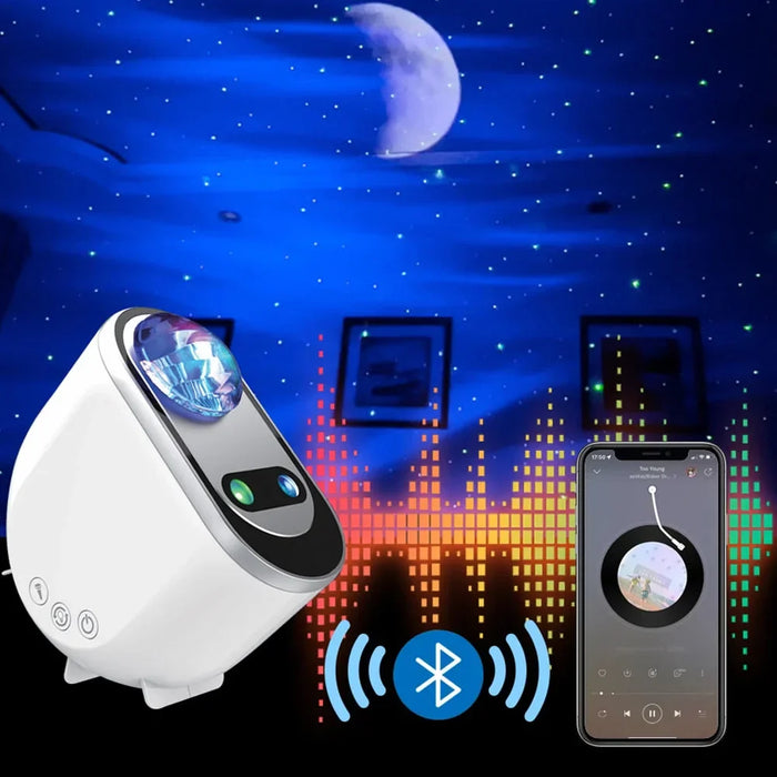 3-in-1 Galaxy projector - rustgevende witte ruis - bluetooth en Ritmemodus - huishoudmeester