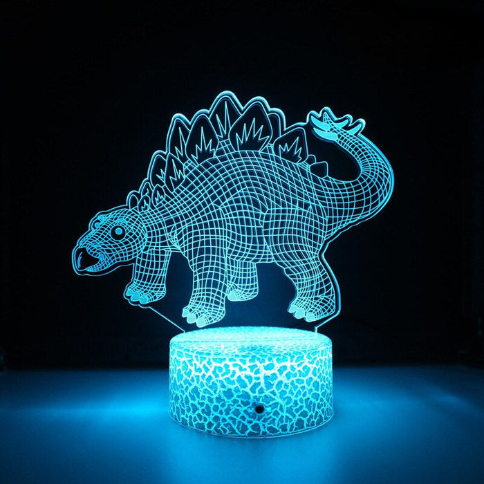 3D LED-lamp Dinosaurus - Smart Touch & Afstandsbediening - 10x20cm - Huishoudmeester