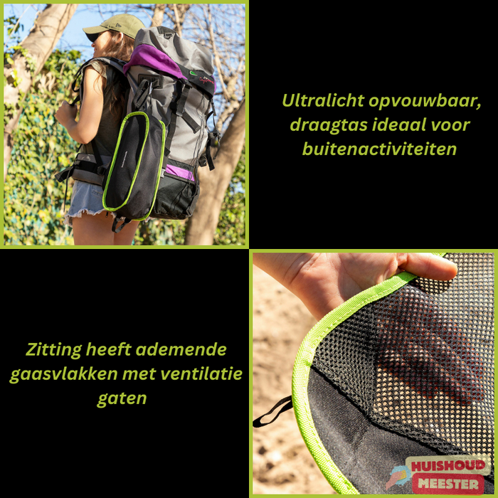 Teleseat | Opvouwbare tuinstoel met mulitfunctionele zijtas