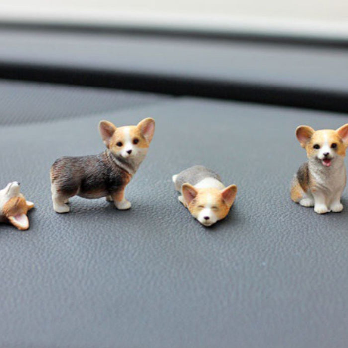 Handgesneden Miniatuur Corgi's - laten de schoonheid en geest van de trouwe viervoeters zien - huishoudmeester