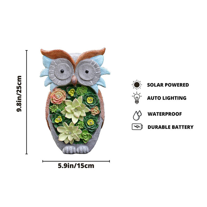 Solar LED Tuin Ornament - handbeschilderd met Uv-bestendige coating, waterdicht, kleurvast - huishoudmeester