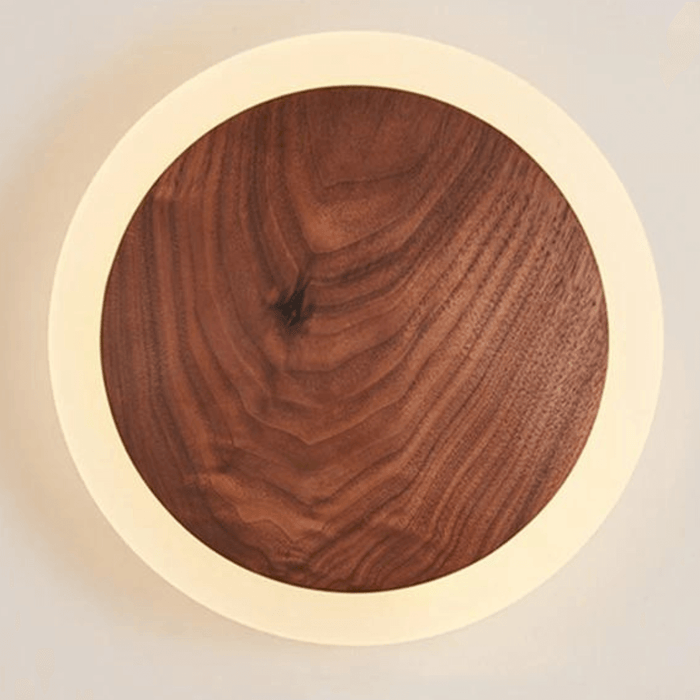 LumiWalnut LED Wandlamp - strak, modern ontwerp met hoogwaardig notenhout - energiezuinig - huishoudmeester