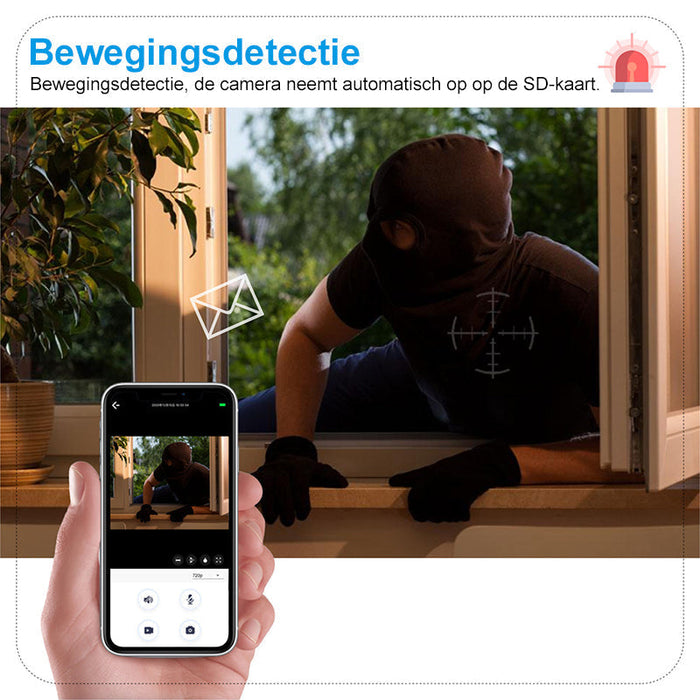 Draadloze Beveiligingscamera - snelle en probleemloze installatie - geavanceerde buitencamera real-time monitoring en communicatie - huishoudmeester