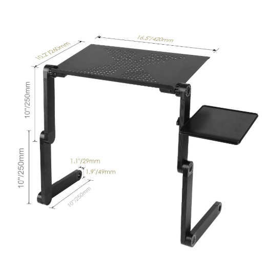 360° Verstelbare Laptopstandaard - duurzaam aluminium - verstelbaar - lichtgewicht - met ventilatiegaten - huishoudmeester