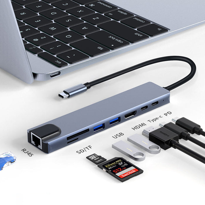 Universele USB-C Dockingstation - veelzijdige compatibiliteit, hoge datasnelheid en 4K HDMI-ondersteuning - huishoudmeester