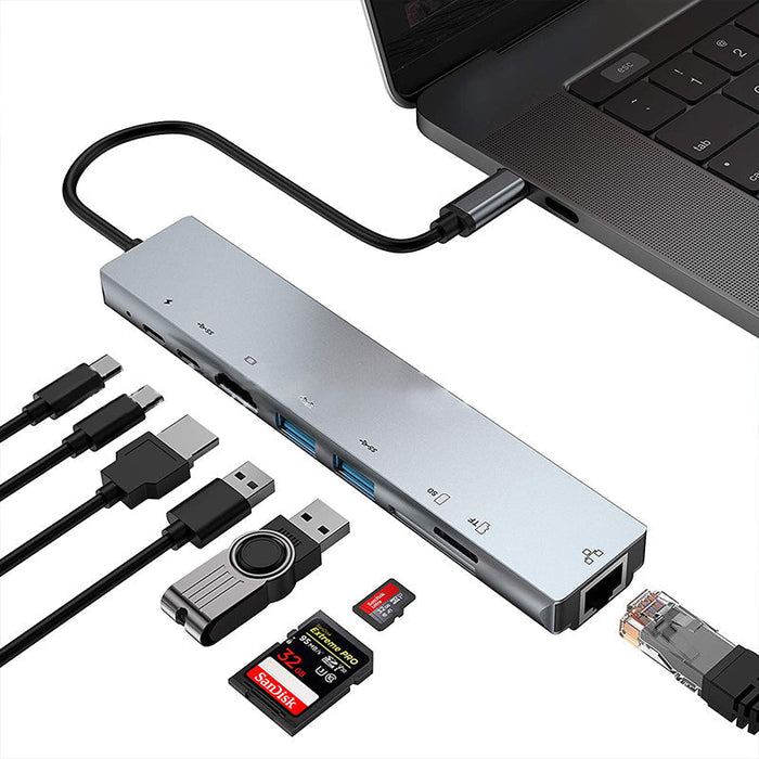 Universele USB-C Dockingstation - veelzijdige compatibiliteit, hoge datasnelheid en 4K HDMI-ondersteuning - huishoudmeester