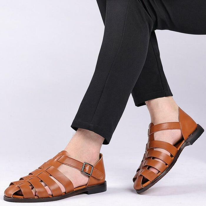 Jasper - Klassieke en Elegante Lederen Sandalen