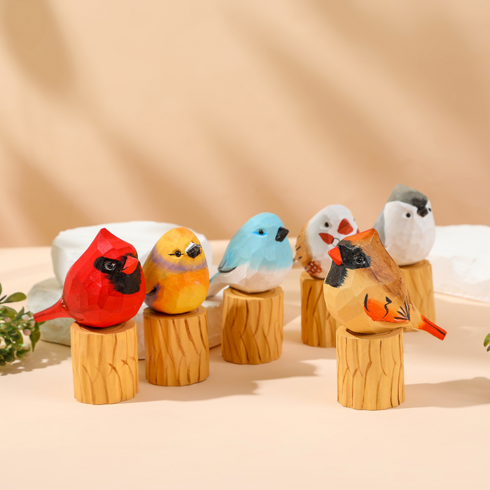 Handgemaakte Miniatuur Vogelfiguurtjes - een prachtige ode aan de schoonheid van de natuur - huishoudmeester