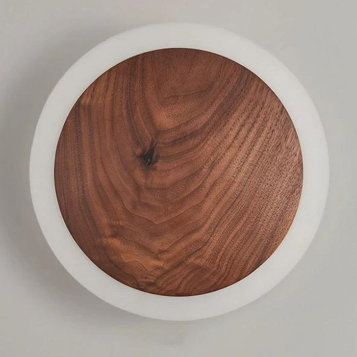 LumiWalnut LED Wandlamp - strak, modern ontwerp met hoogwaardig notenhout - energiezuinig - huishoudmeester