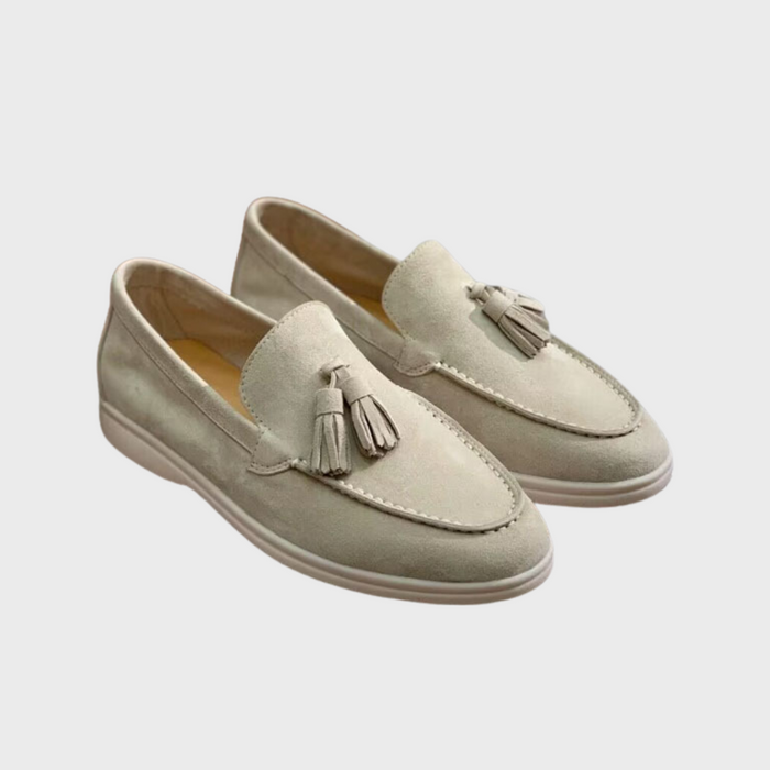 Leren Casual Loafers - strak, minimalistisch ontwerp - zachte, ademende leren constructie - huishoudmeester