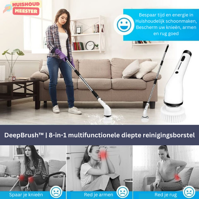 DeepBrush™ | 8-in-1 multifunctionele diepte reinigingsborstel