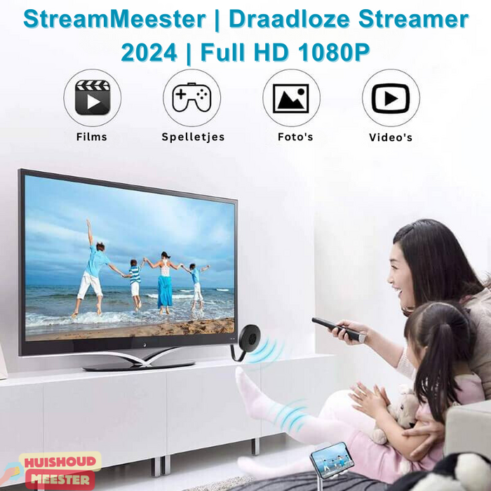 StreamMeester | Draadloze Streamer 2024 | Full HD 1080P