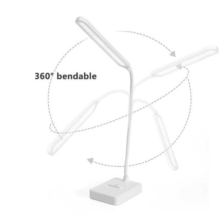 Veelzijdige LED-bureau Lamp voor Elke Taak - USB-oplaadbaar model of plug-in versie - drie verstelbare lichtkleuren en dimbare helderheid - huishoudmeester