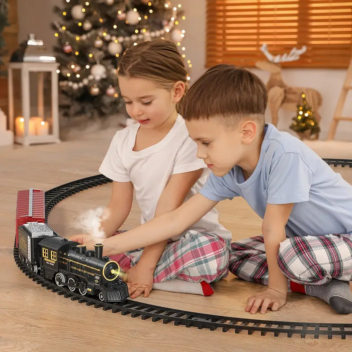 Feestelijke Express Elektrische Trein set - prachtig ontworpen diecast modellen en flexibele treinsporen - duurzame constructie - huishoudmeester