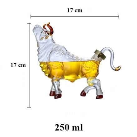 Handgemaakte Glazen Whisky Karaf - loodvrij borosilicaatglas - perfect voor whisky, brandy of zelfs sapjes - huishoudmeester