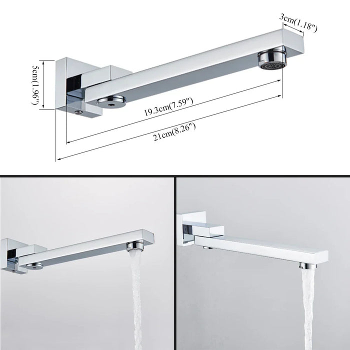 Elegante Wand Gemonteerde Douchekraanuitloop - draaibare functie zorgt voor een soepele, verstelbare waterstroom - huishoudmeester