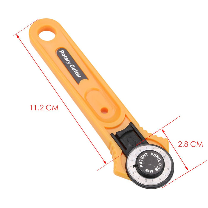 28mm Rotary Cutter - Ultrascherp Mes voor Schone Sneden - ergonomische handgreep - compact - huishoudmeester