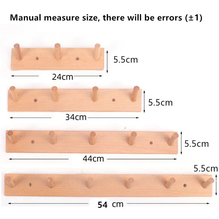 Natuurlijke Houten Wandhaken - rustieke uitstraling - stevig en betrouwbaar - past bij verschillende interieurstijlen - huishoudmeester