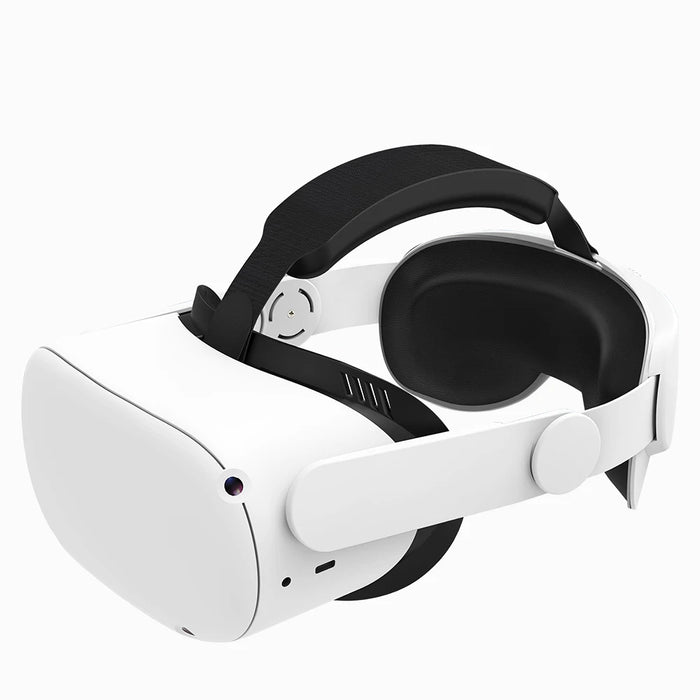 Verstelbare hoofdband - voor Meta Quest 2/Oculus Quest 2 - Elite Strap Design - Hundai - Comfortabele pasvorm voor VR Gaming - Wit/zwart