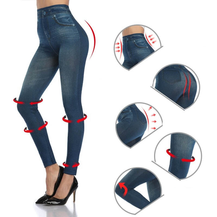 Jeans-Leggings - uitzonderlijke flexibiliteit - accentueert je silhouet - soepele pasvorm - huishoudmeester