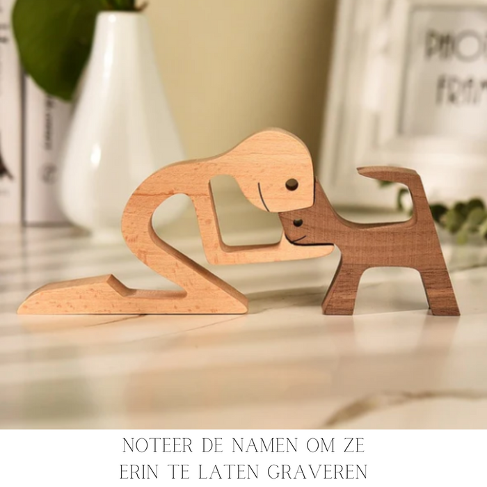 Aangepaste Houten Dierenfiguur voor een warm thuis - handgemaakte kwaliteit - tijdloos symbool - personaliseer je figuur - huishoudmeester