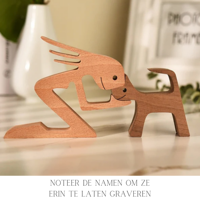 Aangepaste Houten Dierenfiguur voor een warm thuis - handgemaakte kwaliteit - tijdloos symbool - personaliseer je figuur - huishoudmeester