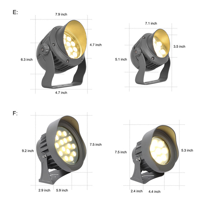 LED Landschapsspot voor Buiten - met warmteafvoer - perfect voor bomen, hekken en paden - superieure weerbestendigheid - huishoudmeester