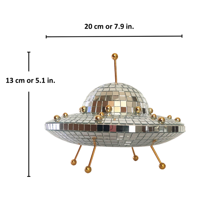 Speelse UFO Discobal Decoratie - perfect voor alienliefhebbers en kinderen met een levendige fantasie - huishoudmeester