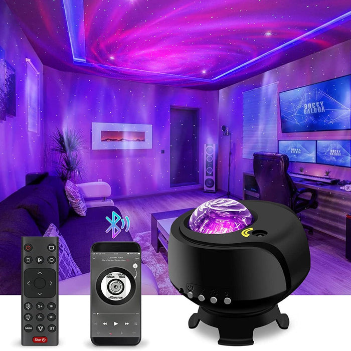 Bluetooth Galaxy Projector voor Betoverende Sterrennachten - ingebouwde Bluetooth-luidspreker voor een meeslepende ervaring die je favoriete muziek - huishoudmeester