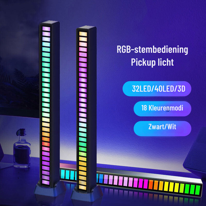 RGB-Lichtbalk - dynamische verlichtingseffecten die reageren op muziek - gebruiksvriendelijke bediening - huishoudmeester