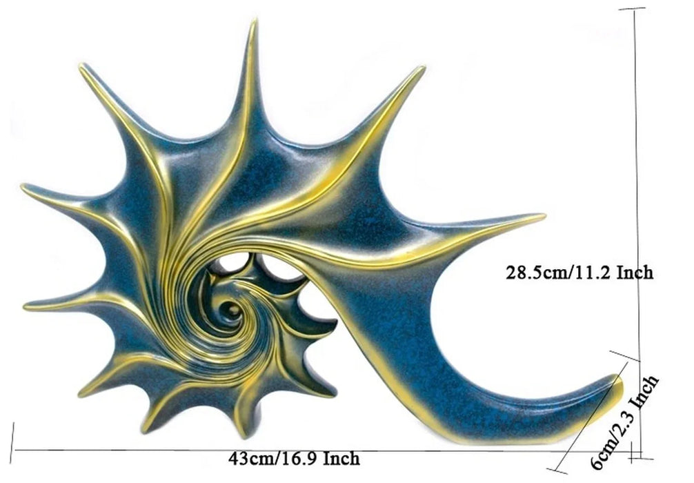 Schelp Beeldhouwwerk Woonaccent - roept rustgevende kustsferen op - handgemaakt met aandacht voor detail - huishoudmeester